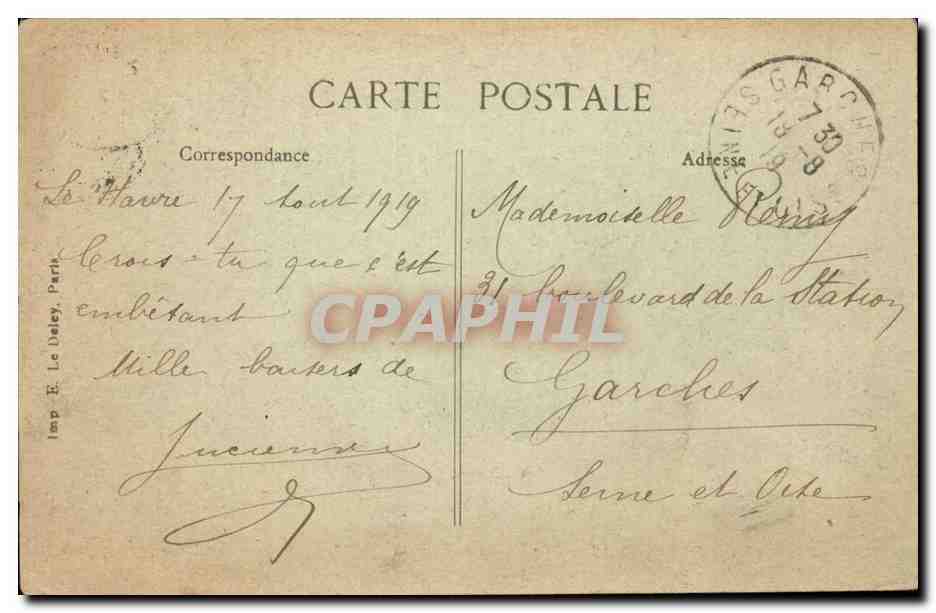 Sainte Addresse - Le Pain du Sucre - CPA  — Rückseite