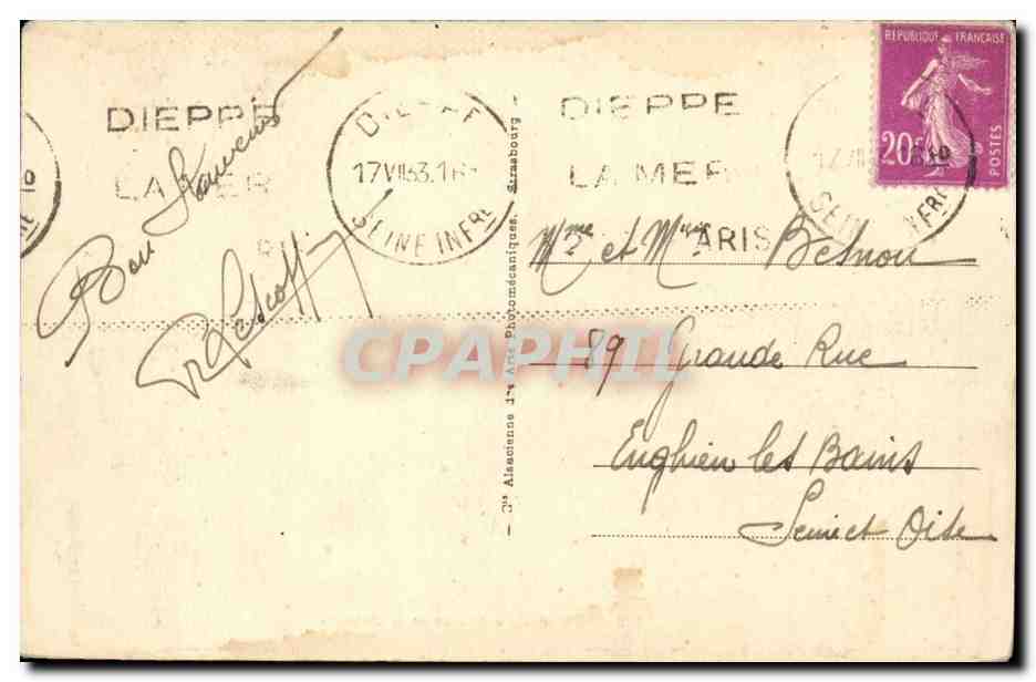 Dieppe - Le Casino et le Chateau - CPA  — Rückseite
