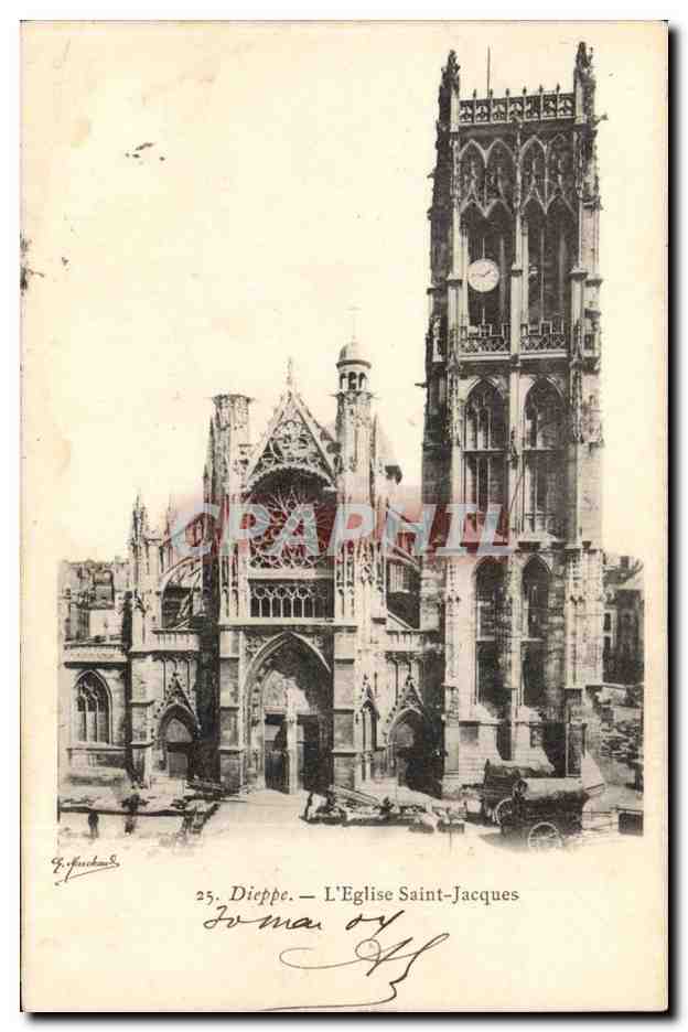 Dieppe - L'Eglise Saint Jacques - CPA 
