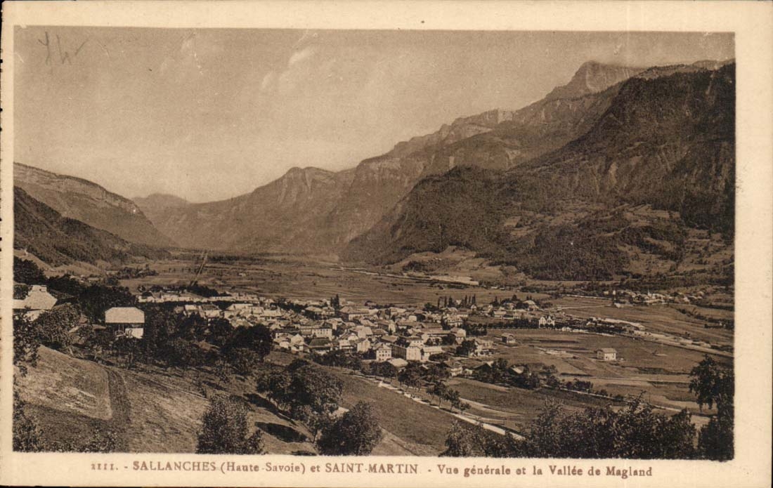 Sallanches et Saint Martin - Vue Generale et la Vallee de Magland - CPA 
