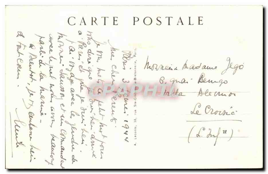 Paris - 8 - Place de la Concorde - CPA  — Rückseite