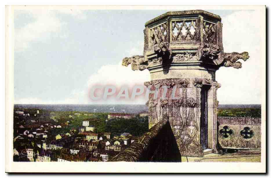Nevers CPA CAthedrale St Cyr Couronnement de la tour