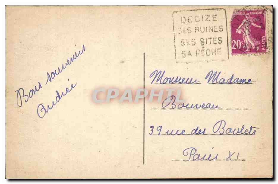 Decize CPA Vue generale  — Rückseite