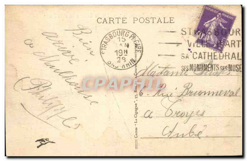 Mulhouse - Le Bassin, la Chambre de Commerce et la Poste — Rückseite