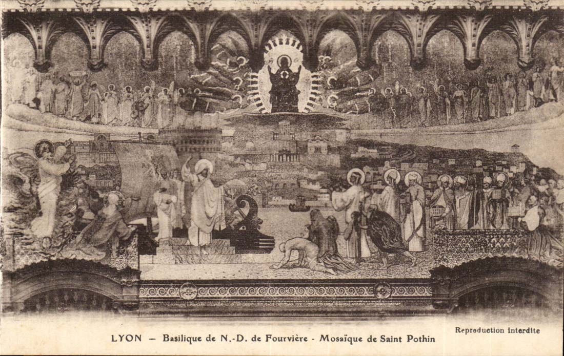 Lyon CPA Basilique de ND de frouviere Mosaique de Saint Pothin