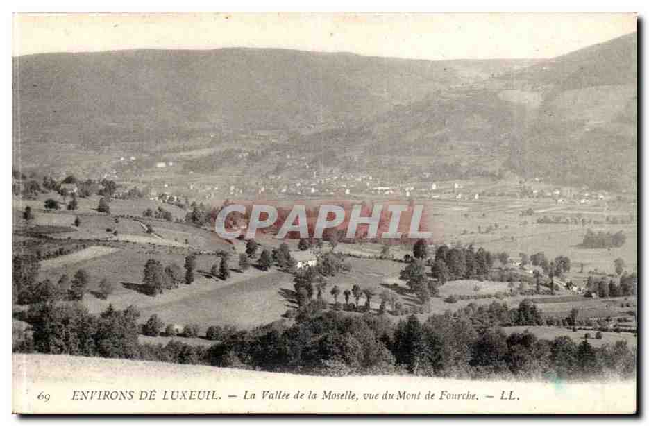 Environ de Luxeuil — La Vallée de la Moselle, vue du Mont de Fourche — LL