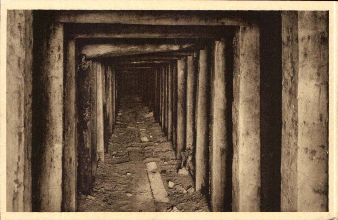 Fort Vaux — Shaft leading to the north-east scarp wall through which the Germans entered the fort on 6 June 1916