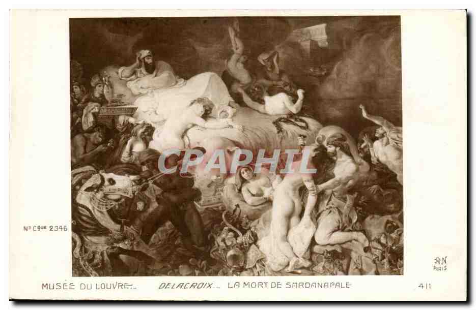 CPA Musee du Louvre Delacroix La mort de Sardanapale