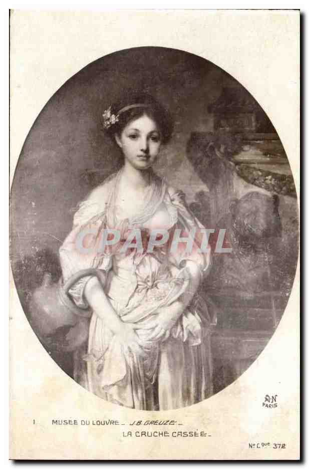 CPA Musee du Louvre Greuze La cruche cassee 