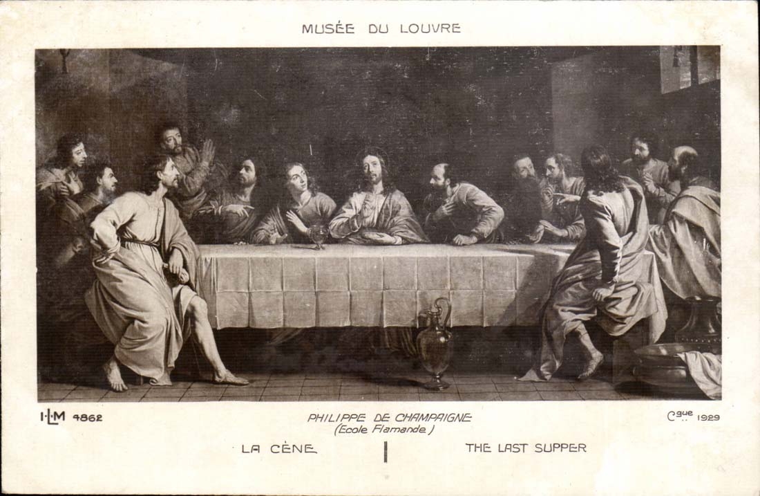 CPA Musee du Louvre Philippe de Champagne La CEne (Christ)