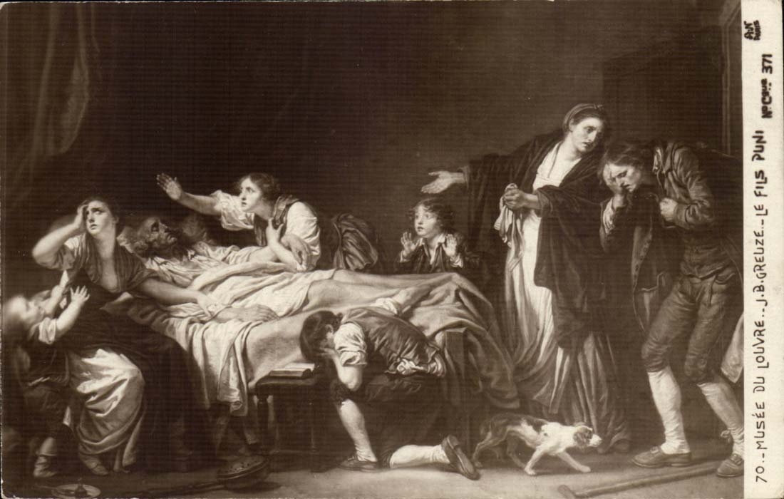 CPA Musee du Louvre Greuze Le fils puni