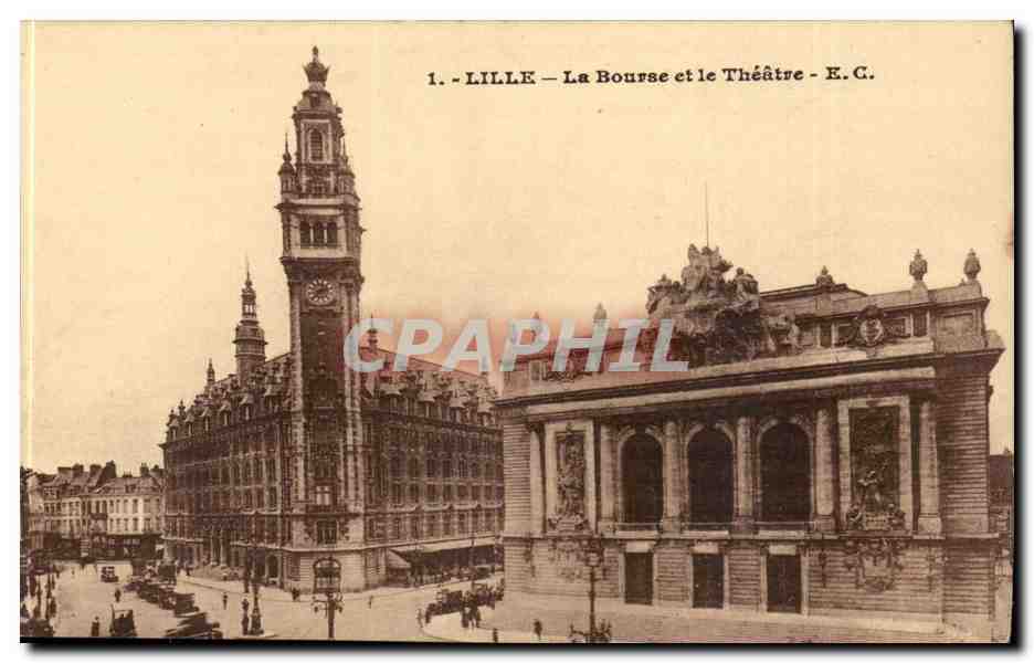 LILLE — Die Börse und das Theater — E.C.