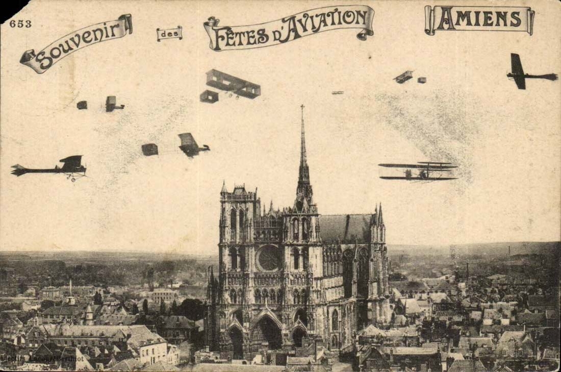 CPA Souvenir des Fetes d'aviation Amiens