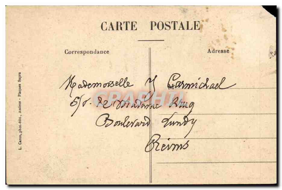 CPA Souvenir des Fetes d'aviation Amiens — Rückseite