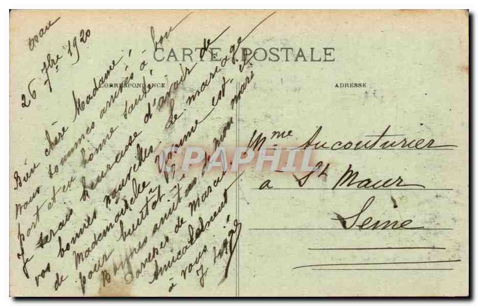 Vittel CPA Un coin du parc  — Rückseite