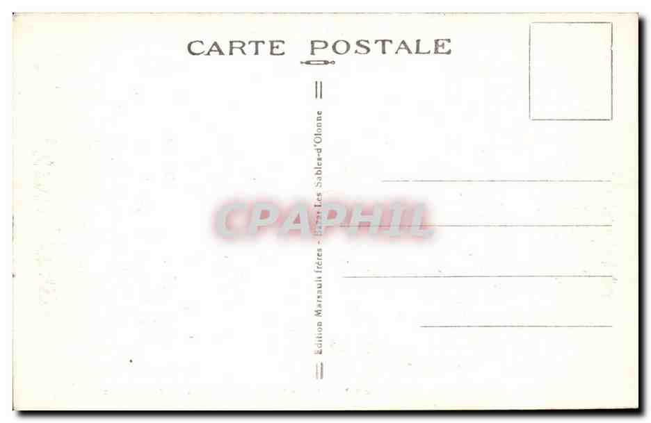 Les Sables d'olonne cPA Le remblai et la plage — Rückseite