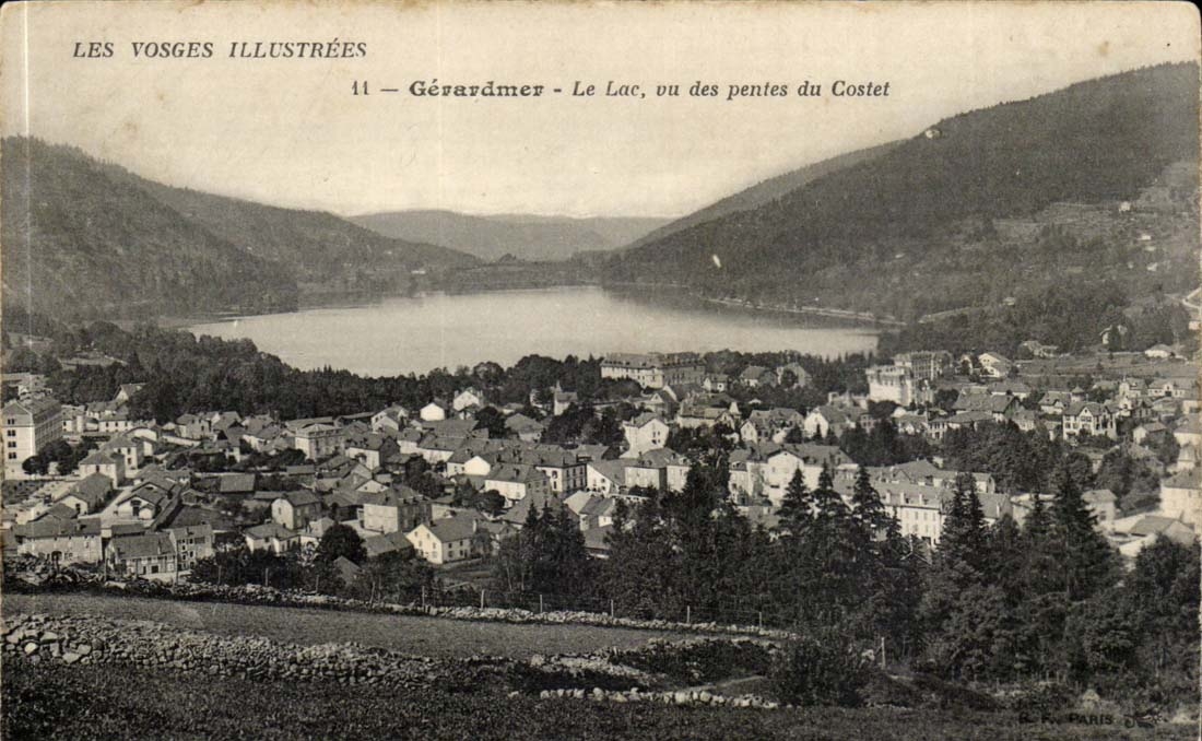 Gerardmer CPA Le lac vu des pentes du Costet