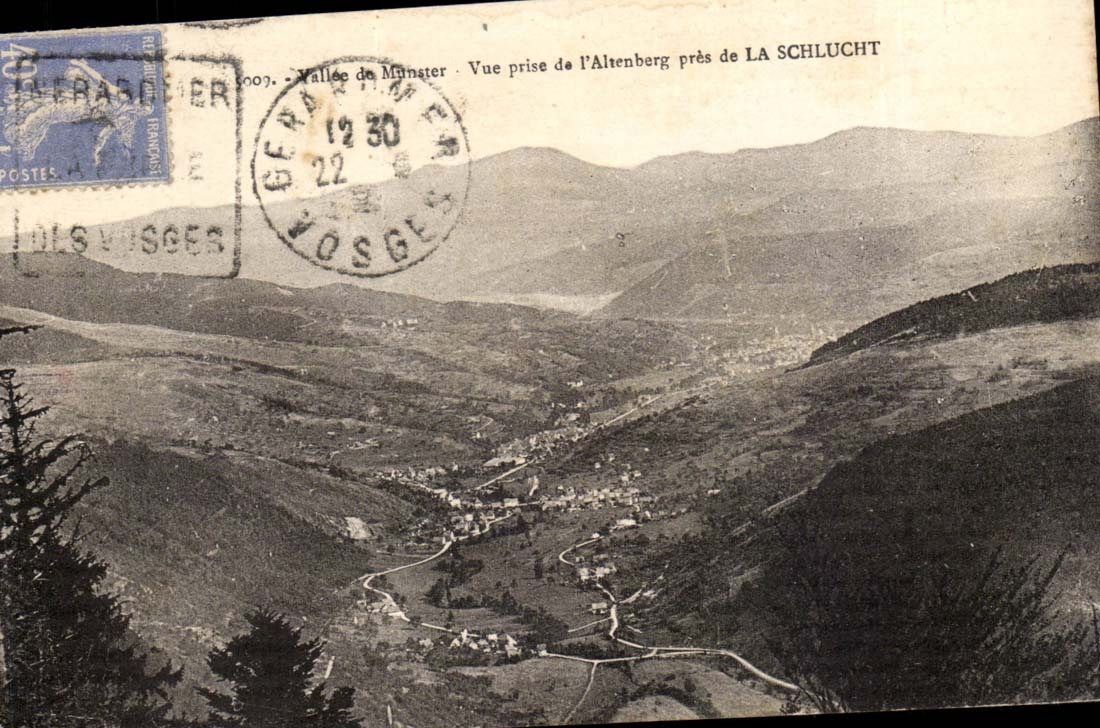 Vallee de Munster — Vue prise de l'Altenberg près de LA SCHLUCHT — éditeur non identifié