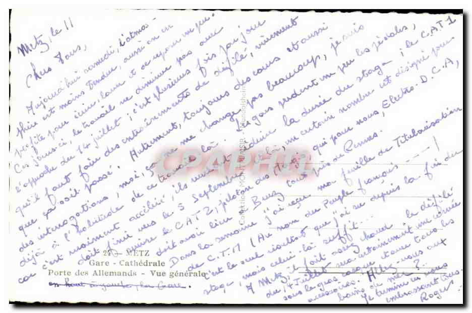 Metz — Souvenir de Metz — Éditeur non identifié, n° de série non visible — Rückseite