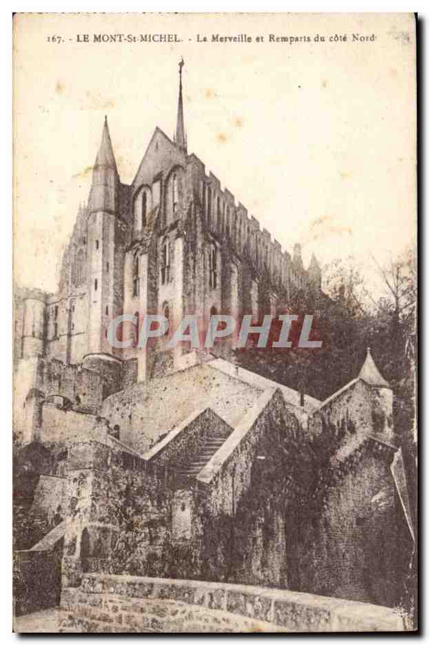 Le mont Saint michel CPA La merveille et remaprt du cote nord