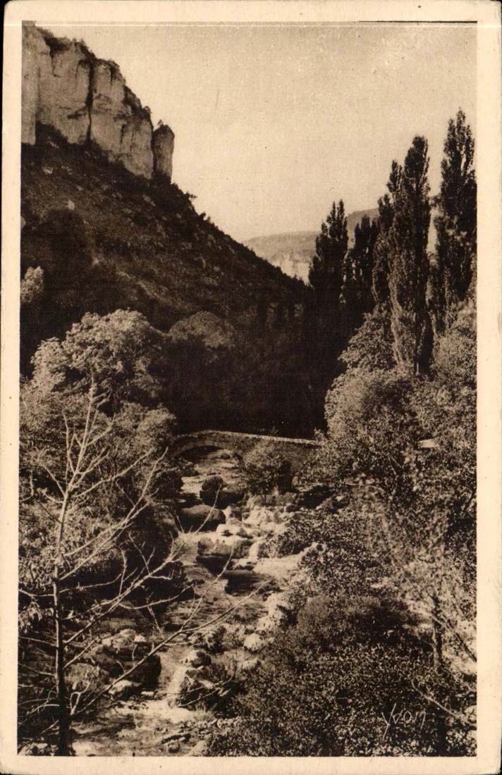 Gorges du Tarn — Le Canon de la Fonte que dominent les remparts crénelés du Fort Saint-Michel bastion du Causse Noir — Les Éditions d'Art Yvon, Paris
