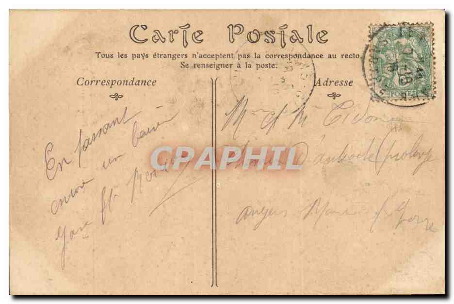 Le Mans CPA la cathedrale Portail occidental — Verso