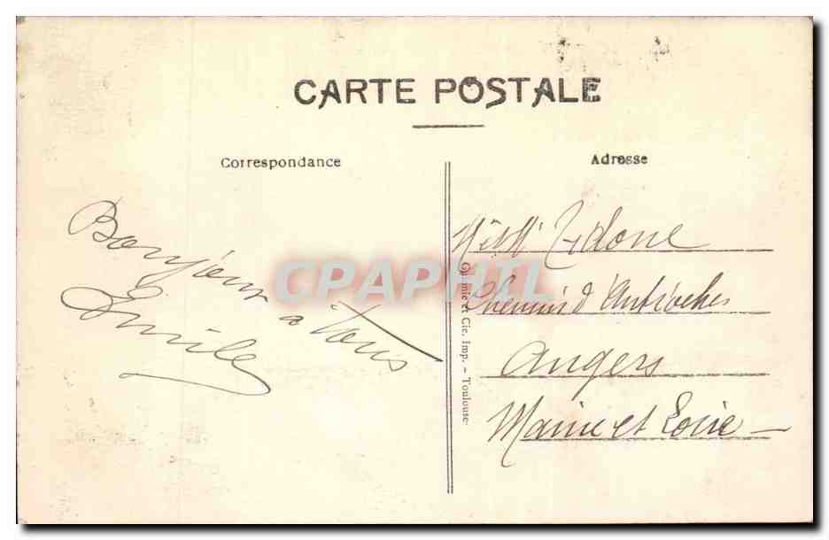 Marseille cPA Fontaine CAntini Place CAstellane — Verso