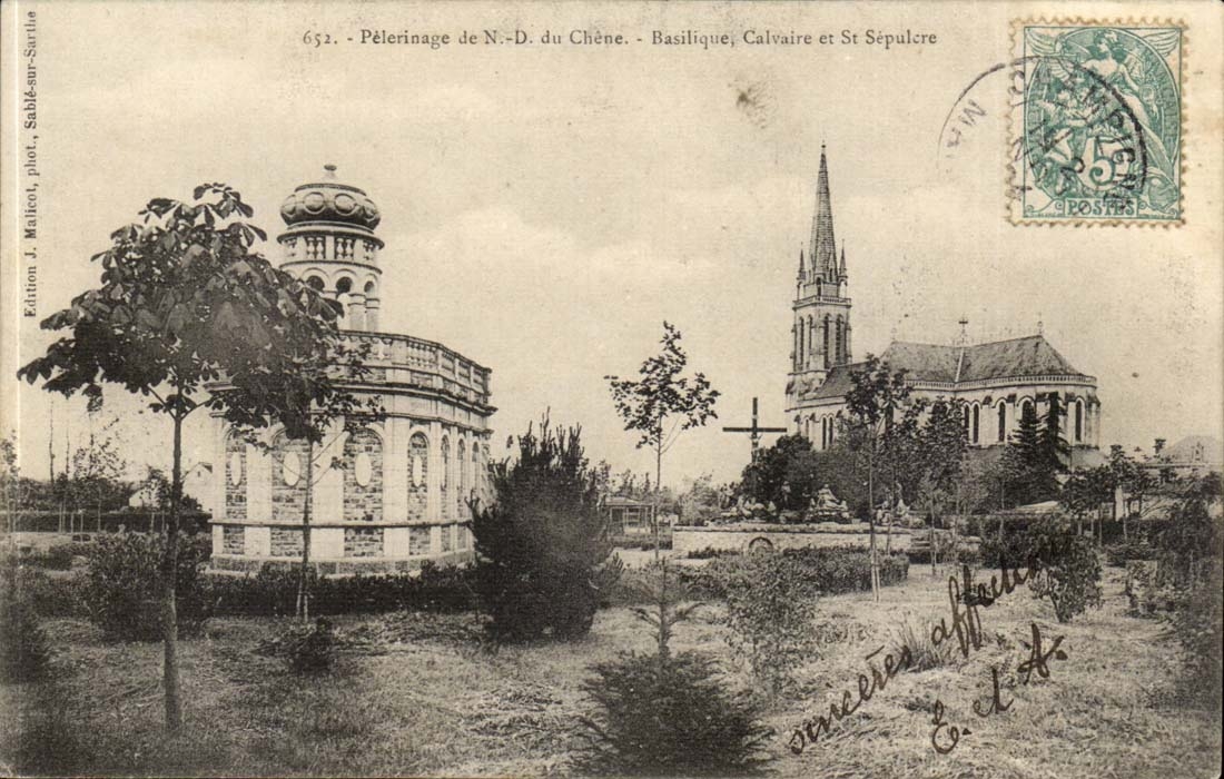 CPA Pelerinage de ND du chene Basilique Calvaire et St SEpulcre