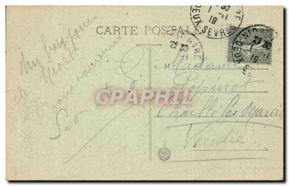 Niort — L'Église Saint-Hilaire — Collection Max Ménard, n°219 — Rückseite