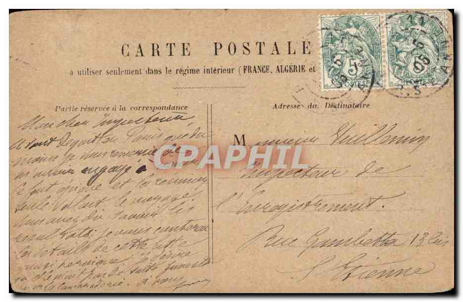 Paris CPa Pont Alexandre III — Verso
