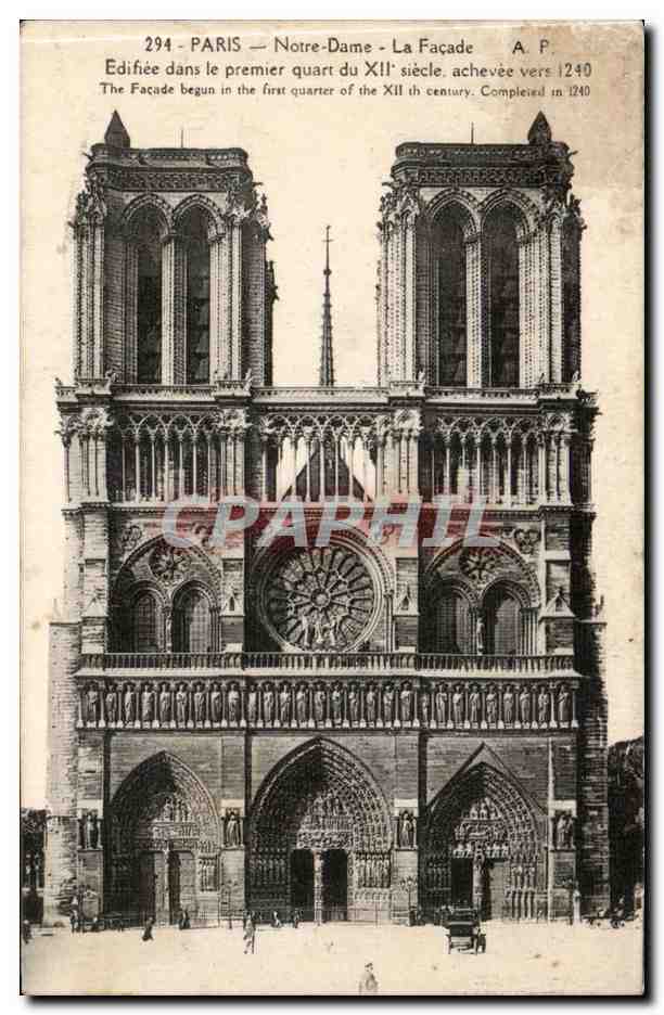 Paris CPA Notre DAme La facade