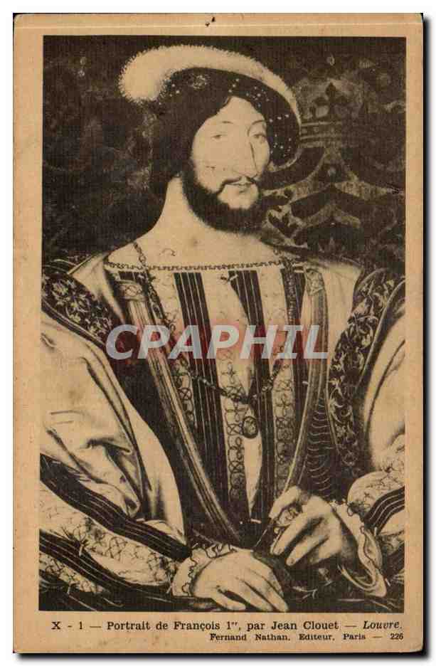 CPA Portrait de Francois 1er par Jean Clouet 