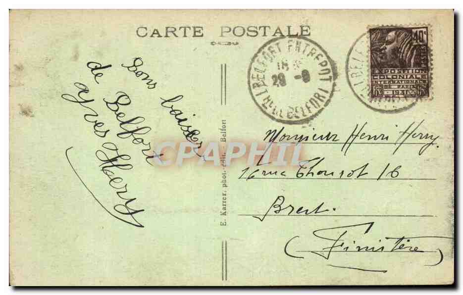 Belfort CPA Le lion — Verso