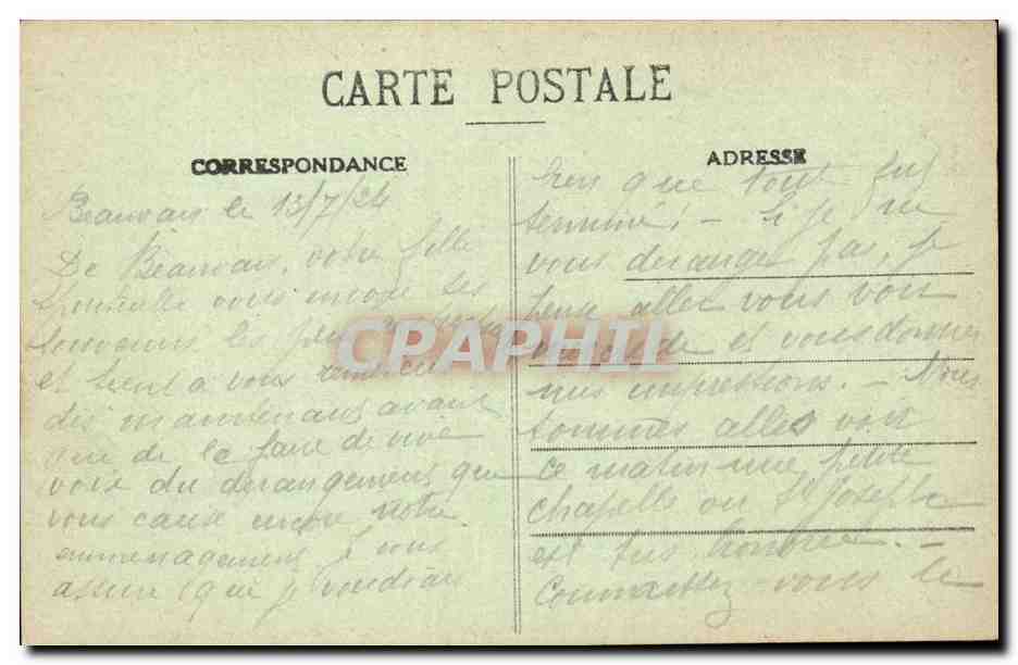 Beauvais CPA La cathedrale 'ensemble sud contreforts choeur et abside) — Rückseite