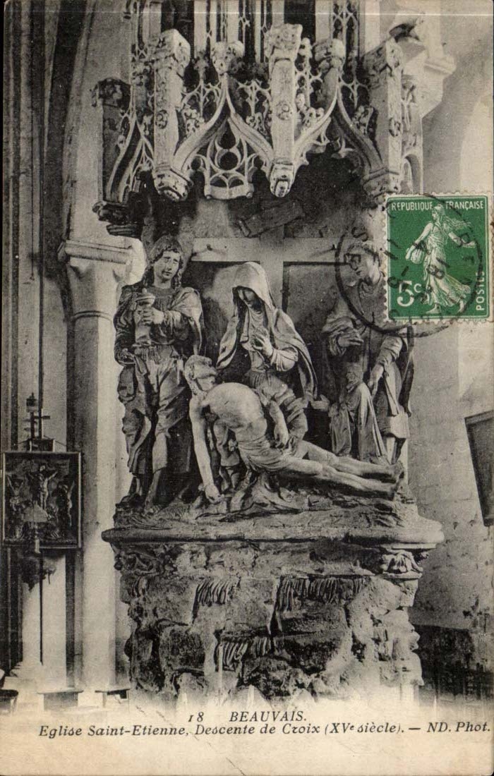 Église Saint-Étienne, Descente de Croix (XVe siècle) — Beauvais — ND. Phot.