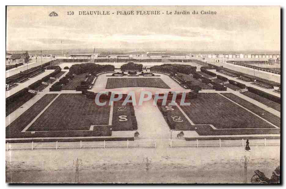Deauville CPA Plage fleurie le jardin du casino