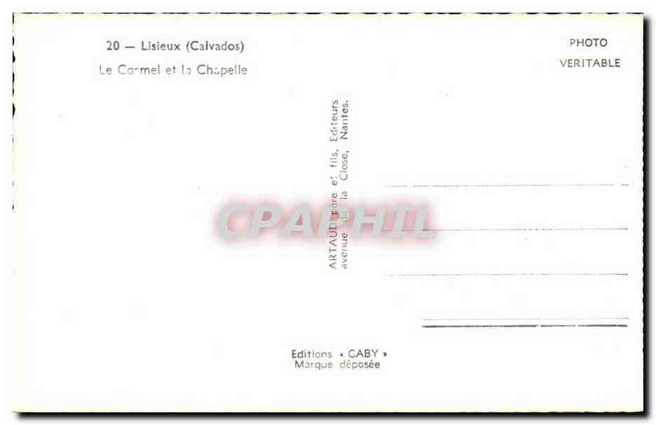 Lisieux (Calvados) — Le Carmel et la Chapelle — Éditions Caby — Rückseite
