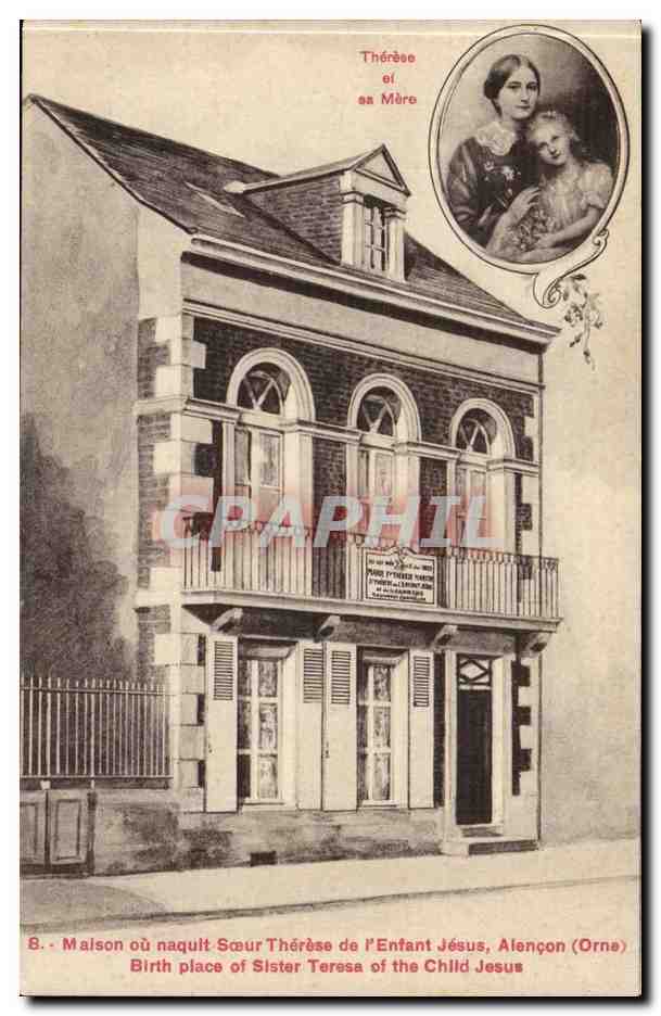 CPA Lisieux therese et sa mere Maison ou naquit Soeur Therese Alencon (Orne)