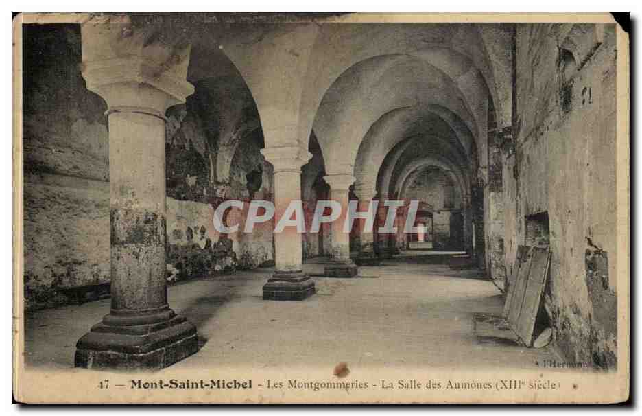 Mont-Saint-Michel — Les Montgommeries — La Salle des Aumônes (XIIIe siècle) — J. Hernane
