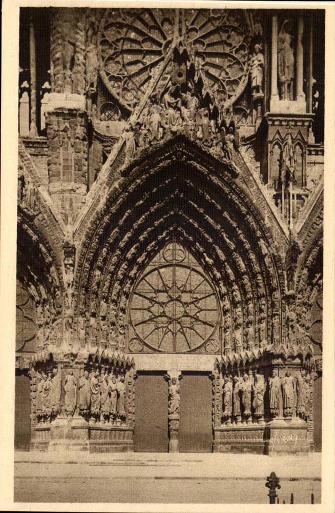Reims - La Cathédrale - Le Portail principal — Éditions d'Art 'La Douce France'