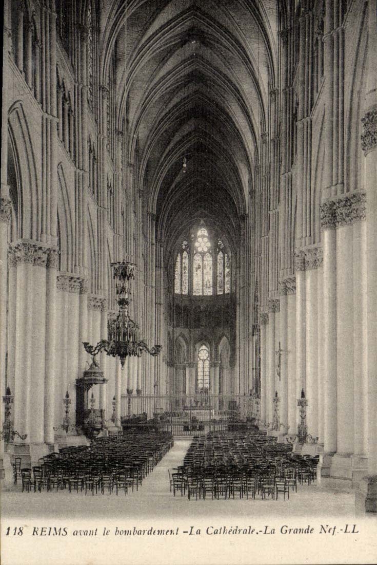 Reims — La Cathédrale, La Grande Neuf avant le bombardement — LL, n° 118