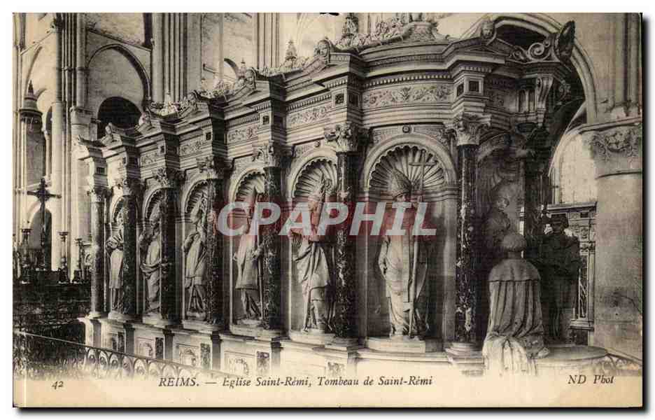 Reims CPA Eglise Saint Remi Tombeau