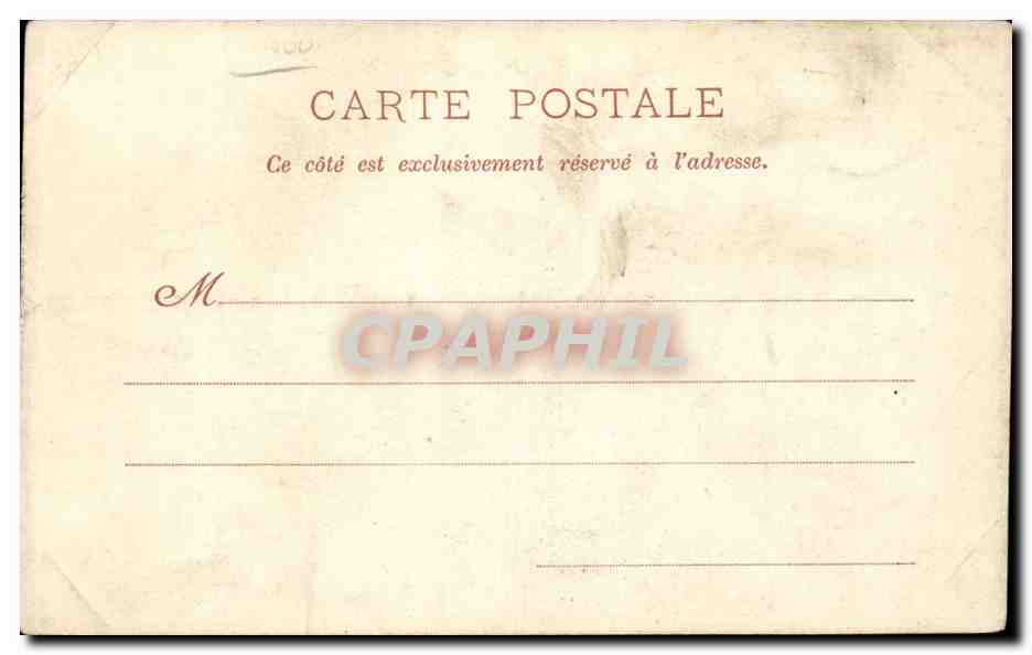 Reims CPA Cathedrale Grand portail La vierge — Verso