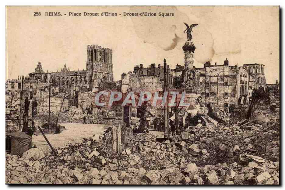 Reims - Place Drouet d'Erlon - Drouet-d'Erlon Square — éditeur Reims, Cathédrale, n° 258