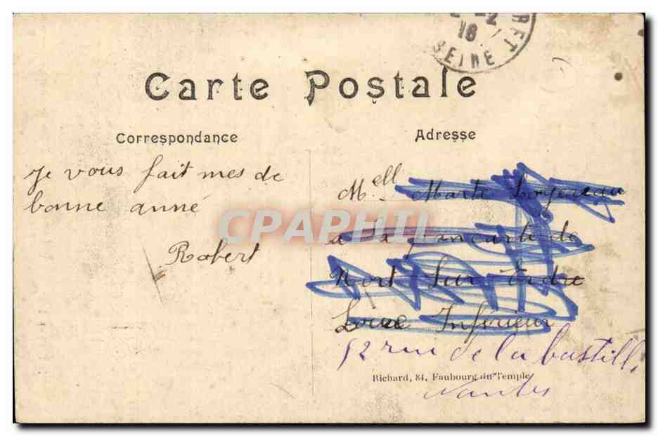 Reims CPA Guerre de 1914 la cathedrale de Reims bombarde portail de gauche — Verso