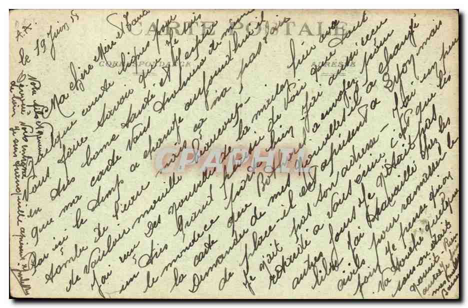 Reims CPA Promenade des Marronniers Pres la Gare Guerre 1914 1917 — Verso