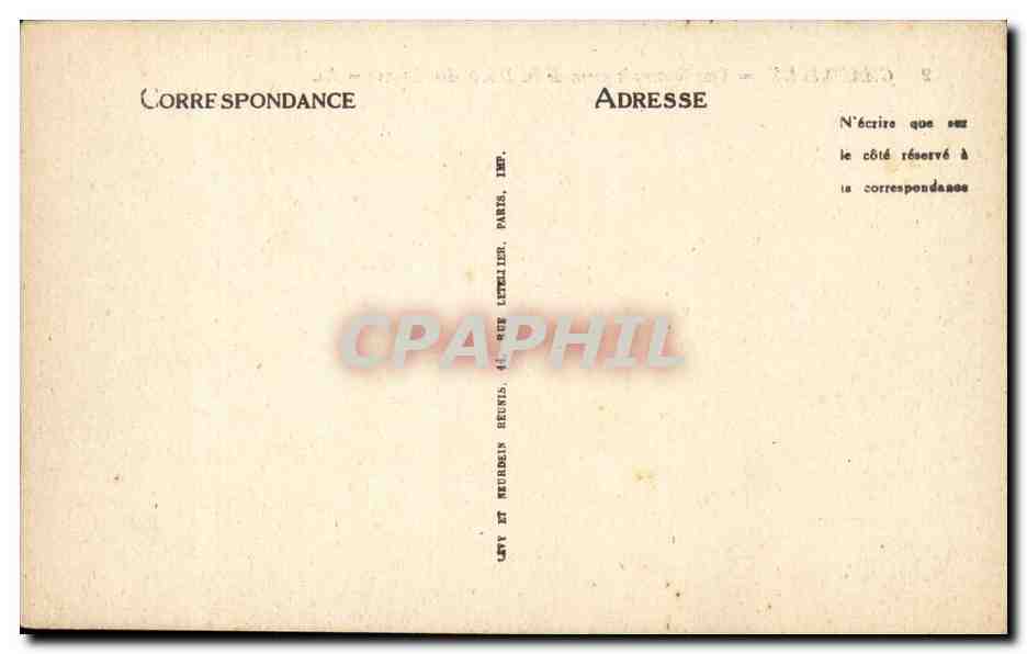 Chantilly CPA Vue generale prise de la route des lions — Rückseite