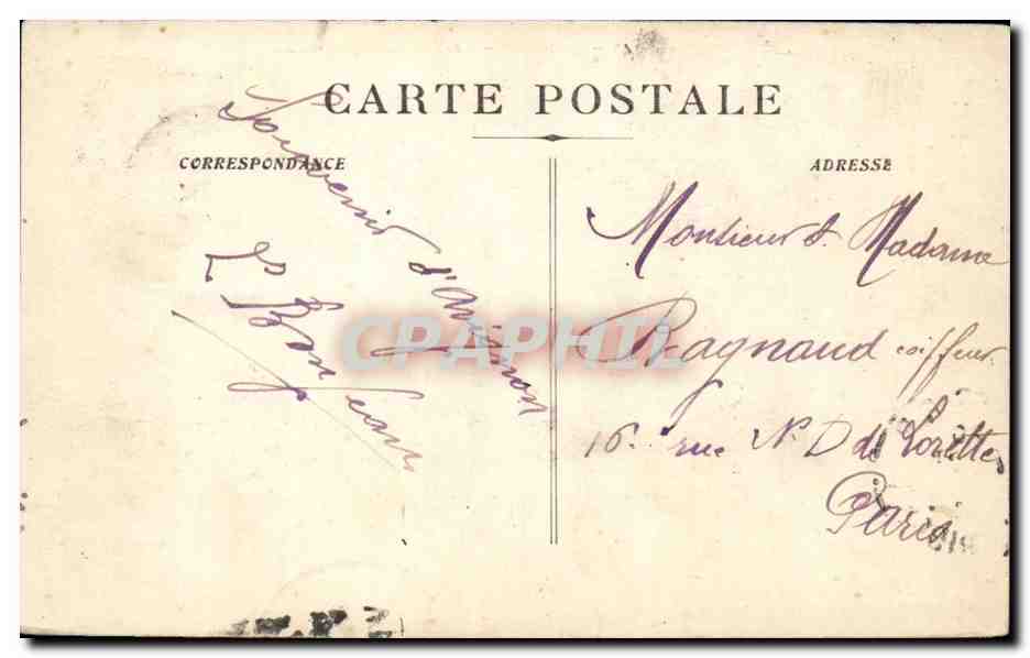 Avignon CPA Le palais des papes — Verso