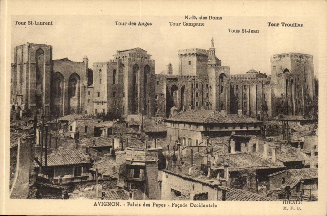 Avignon CPA Palais des Papes Facade occidentale