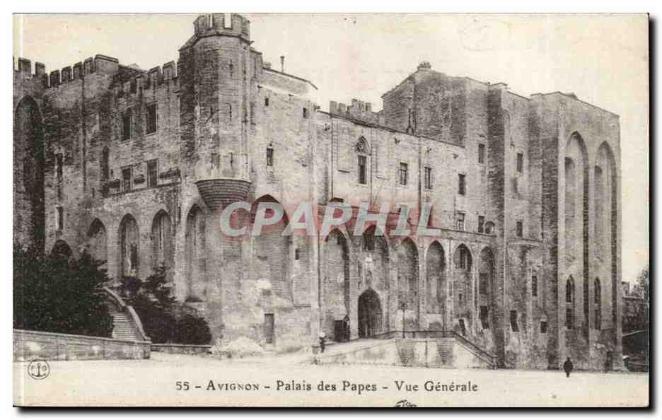 Avignon CPA Palais des papes Vue generale